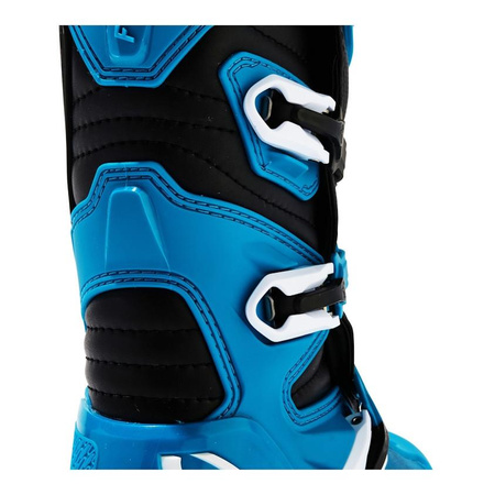 Dziecięce buty motocyklowe cross offroad mtb FOX Comp niebieski/żółty Junior