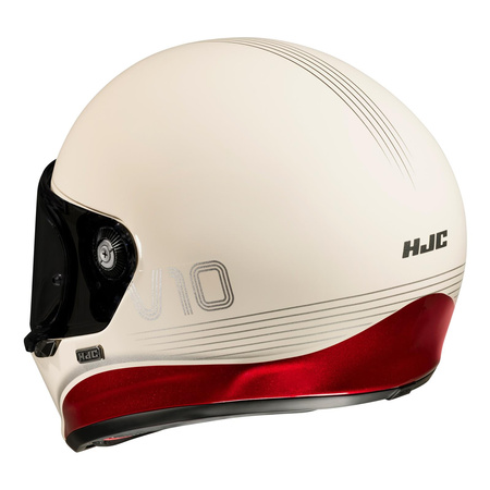 Kask motocyklowy integralny custom cruiser HJC V10 Tami biały/czerwony