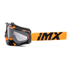 Gogle motocyklowe IMX Dust Graphic Orange Gloss/Black - Szyba Dark Smoke + Clear (2 Szyby W Zestawie)