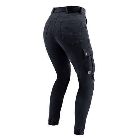 Spodnie jeans damskie OZONE JANE LADY JOGGER FIT BLACK czarny