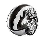 Kask motocyklowy otwarty HJC V31 Flame biały/czarny