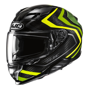 Kask motocyklowy integralny HJC F71 Carbon Nevio czarny/zielony