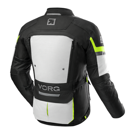 Kurtka motocyklowa VORG CUMULUS FLUO czarny szary żółty fluo