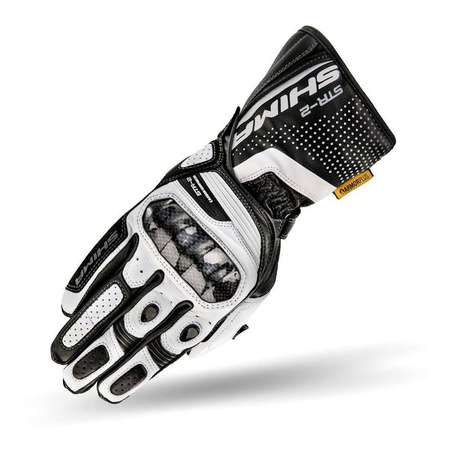 Rękawice motocyklowe skórzane sportowe Shima STR-2 GLOVES biały