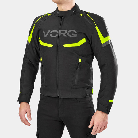 Kurtka motocyklowa VORG HORNET FLUO czarny żółty fluo