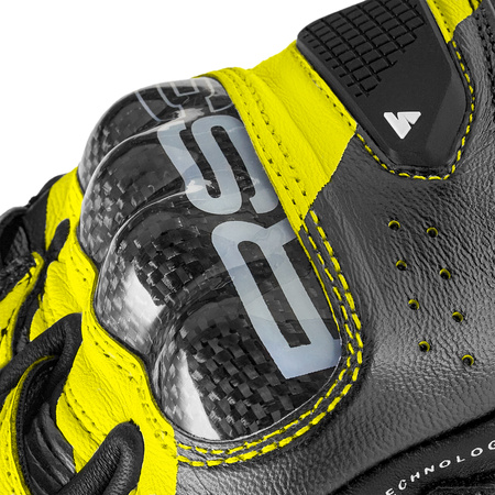 Rękawice motocyklowe sportowe skórzane Shima RS-3 fluo