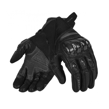 Rękawice motocyklowe SECA SUMMER SHORT II BLACK czarny