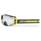 Gogle motocyklowe IMX Sand Grey Matt/Fluo Yellow - Szyba Silver Iridium + Clear (2 Szyby W Zestawie)