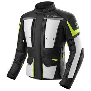 Kurtka motocyklowa VORG CUMULUS FLUO czarny szary żółty fluo