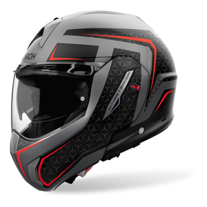 Kask motocyklowy AIROH MATHISSE II MAGNET MATT czerwony szary czarny
