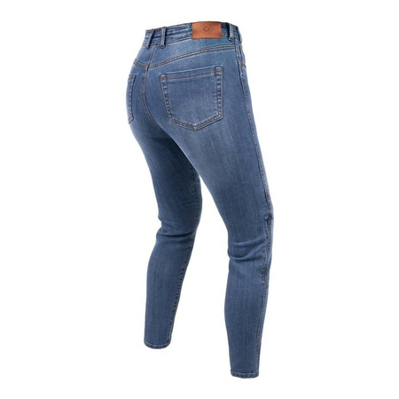 Jeansy motocyklowe damskie Rebelhorn CLASSIC III skinny fit niebieskie