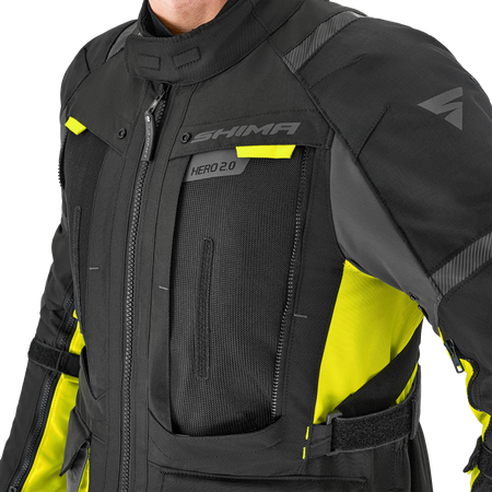 Kurtka motocyklowa tekstylna miejska Shima HERO 2.0 fluo