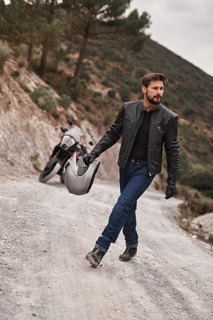 Kurtka motocyklowa skórzana Shima WINCHESTER 2.0 czarny