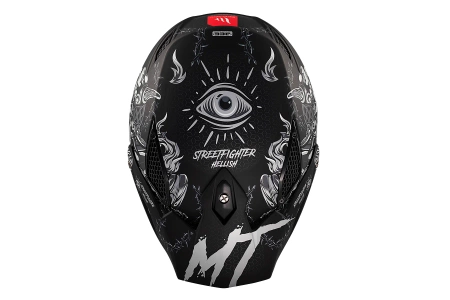 Kask motocyklowy MT STREETFIGHTER SV S HELLISH MATT BLACK/GREY czarny szary