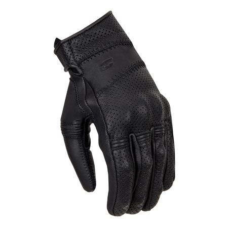 Damskie rękawice motocyklowe miejskie skórzane OZONE STICK CUSTOM II czarne