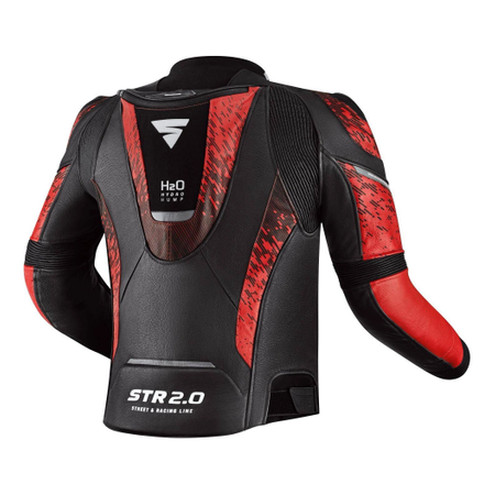 Kurtka motocyklowa skórzana sportowa Shima STR 2.0 czarny/czerwony