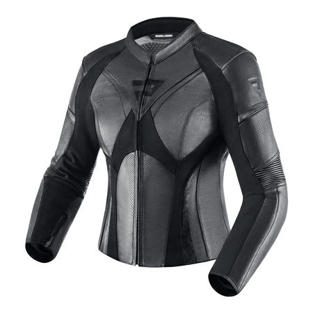 Kombinezon motocyklowy dwuczęściowy damski REBELHORN REBEL LADY BLACK czarny
