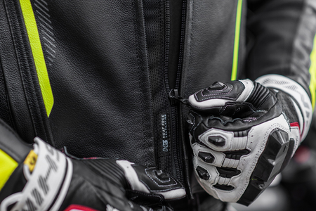 Kurtka motocyklowa skórzana Shima BANDIT fluo