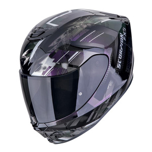 Kask motocyklowy SCORPION EXO-391 CLUTTER BLACK/CHAMELEON czarny fioletowy