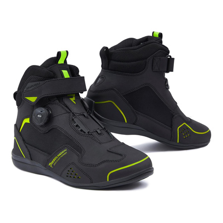 Buty krótkie motocyklowe miejskie/turystyczne Rebelhorn SPARK II czarny-żółty fluo