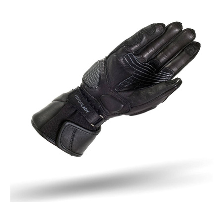Damskie rękawice motocyklowe turystyczne skórzane Shima MONDE czarny