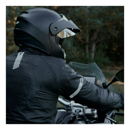 Kurtka przeciwdeszczowa odblaskowa motocyklowa Rebelhorn OCEAN czarny unisex