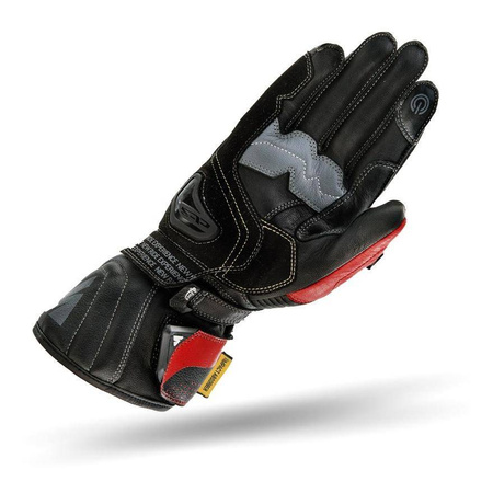 Rękawice motocyklowe skórzane sportowe Shima STR-2 GLOVES czarny/czerwony