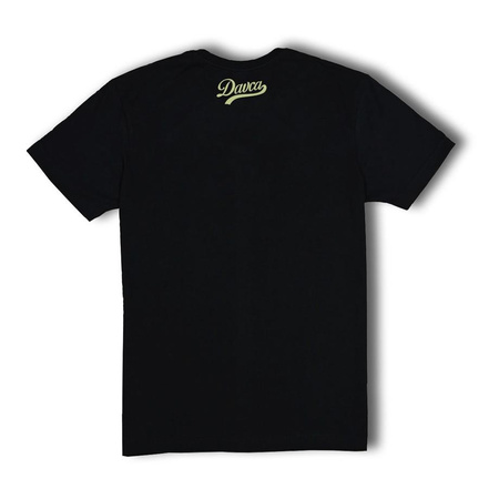Koszulka codzienna T-shirt DAVCA 0,05 BLACK czarny zielony