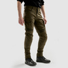 Jeansy motocyklowe OZONE FASTER TAPERED FIT oliwkowy