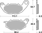 SBS KLOCKI HAMULCOWE KH663 PASUJE DO: YAMAHA YZF-R25 '15-'17, YZF-R3 '15-'17, MT-03 '16-'17, MT-25 '17 PRZÓD (ZAMIENIA MIESZANKĘ RS)