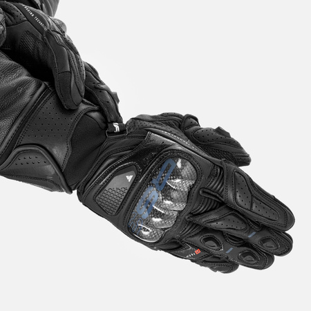 Rękawice motocyklowe sportowe skórzane Shima RS-3 czarny