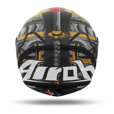Kask motocyklowy AIROH CONNOR SAMURAI MATT szary złoty czerwony