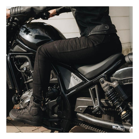 Jeansy motocyklowe damskie Rebelhorn ASH czarny
