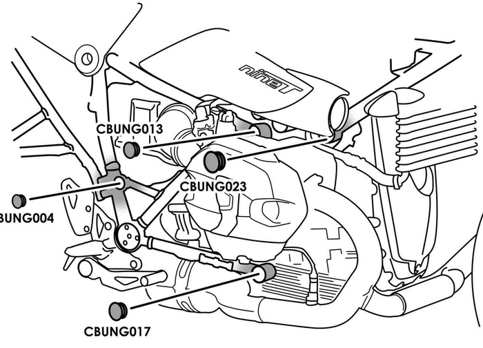 Zaślepki ramy PUIG do BMW R Nine T 17-20