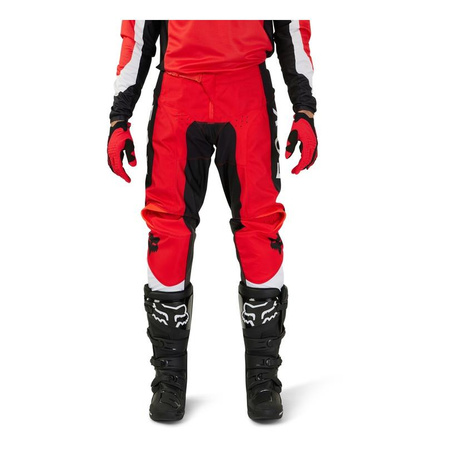 spodnie motocyklowe cross offroad FOX 180 Nitro Fluo czerwony