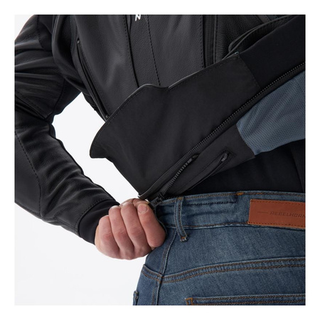 Kurtka motocyklowa skórzana Rebelhorn VELOCE czarny-biały