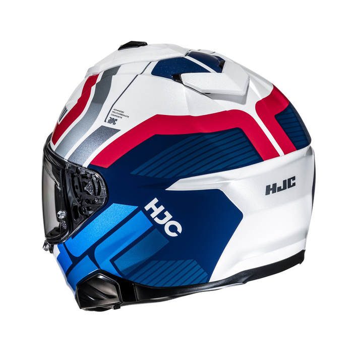 Kask motocyklowy HJC I71 Viz niebieski/czerwony