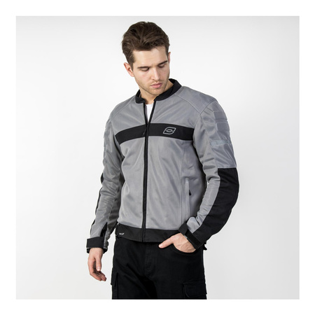 Kurtka motocyklowa tekstylna OZONE DART SILVER czarna