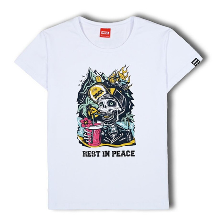 DAVCA T-shirt damski white RIP DAVCA T-shirt damski white RIP