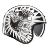 Kask motocyklowy otwarty HJC V31 Flame biały/czarny