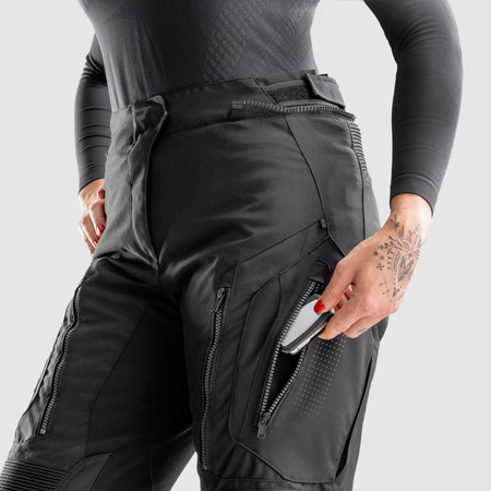 Spodnie tekstylne motocyklowe damskie Rebelhorn HIKER IV czarny