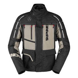 Kurtka motocyklowa tekstylna SPIDI 4 SEASON V3 MUD czarny beżowy