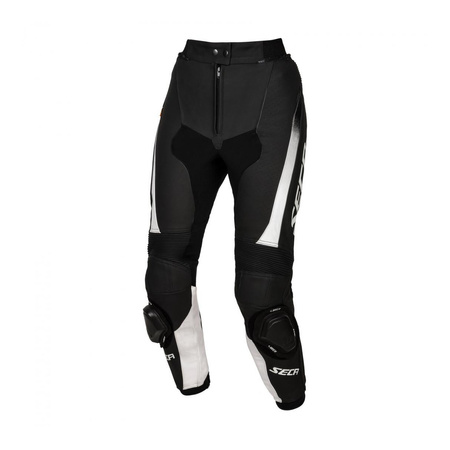 Spodnie motocyklowe damskie SECA SRS II LADY BLACK/WHITE czarny biały