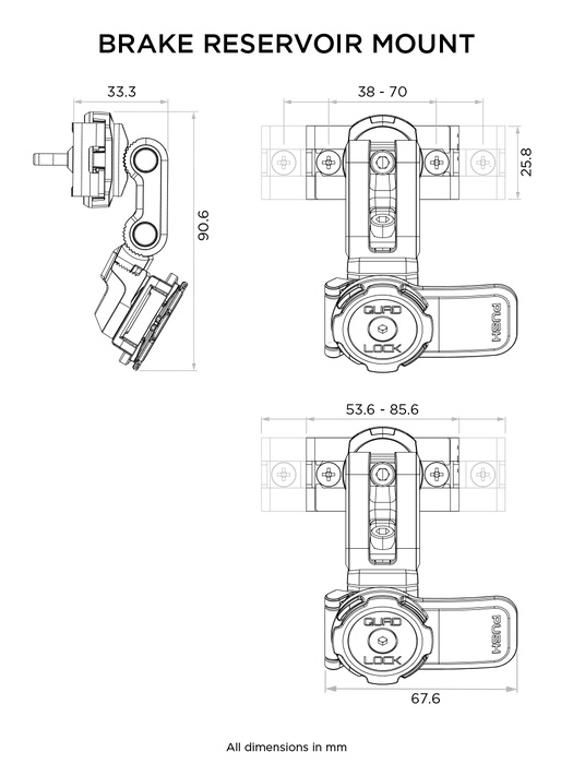 Podstawa Uchwyt Mocowanie Hamulcowy QUAD LOCK Uniwersalny