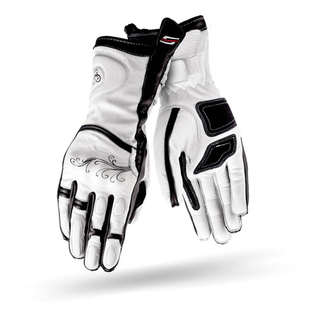 Rękawice motocyklowe turystyczne Shima MODENA biały