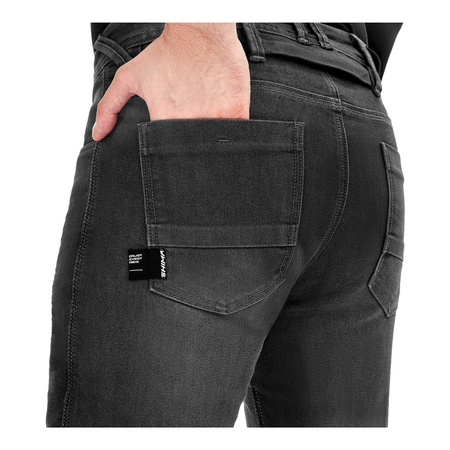 Spodnie jeans SHIMA RIDGE BLACK czarny