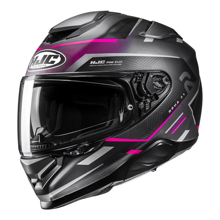 Kask motocyklowy integralny HJC RPHA 71 Ellon czarny/fioletowy