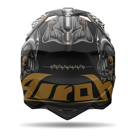 Kask motocyklowy AIROH WRAAAP CYBORG MATT czarny złoty