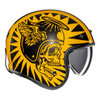 Kask motocyklowy otwarty HJC V31 Flame żółty/czarny