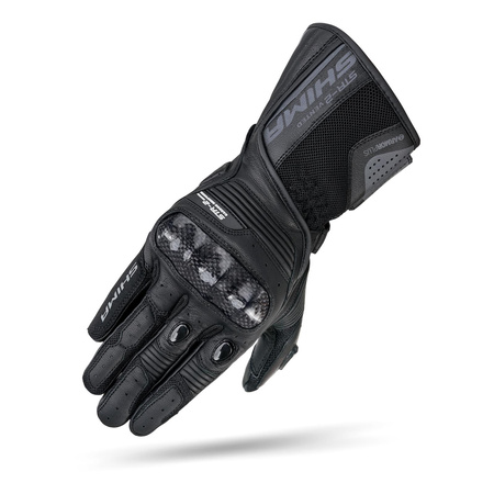 Rękawice motocyklowe skórzane sportowe Shima STR-2 VENT GLV czarny